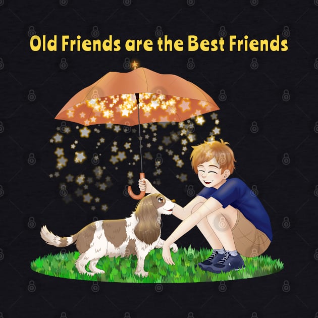 Old Friends are the Best Friends, Boy and His Dog by Cavalier Gifts